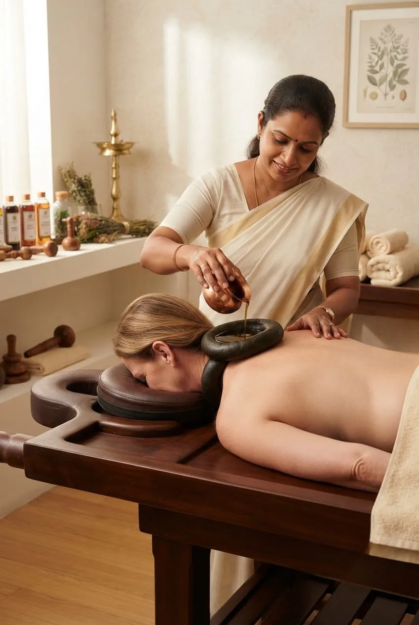 Griva Basti traditional cervical therapy Dr Ansiya Vedara Care JVC