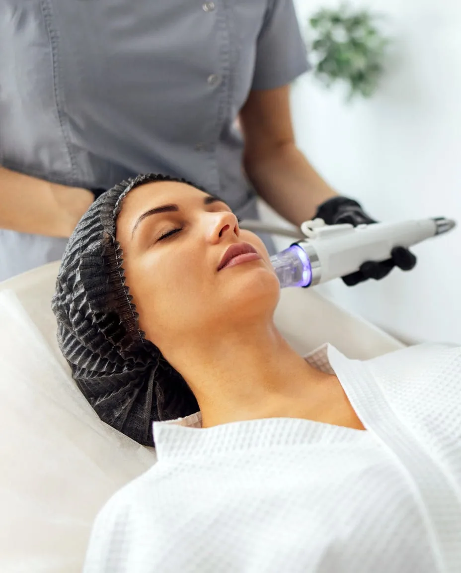 Dermatology consultation for RF microneedling at Vedara Care Polyclinic in JVC